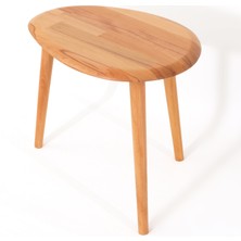 Faw Decor Naturel Masif Doğal Tekli, 2'li, 3'lü Zigon Sehpa Set, Modern Masif Yan Sehpa