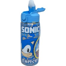 Wiggle 600ML Sonic Lisanslı Pipetli Kilitlenebilir Kapak Paslanmaz Çelik Termos Matara Mavi-Gri