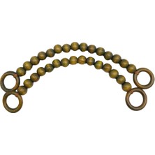 Angel Çanta Aksesuar 20 mm Ahşap Boncuklu 37 cm Zeytin Yeşili Renk Çanta Sapı
