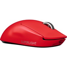 Logi G Pro x Superlight  Lightspeed Hero Şarjlı Optik Kablosuz Oyuncu Mouse Kırmzı (Teşhir Kutusuz )