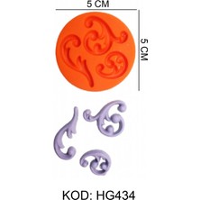 3’lü Motif Süsleme Figürlü Gıda Silikon Kalıbı