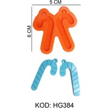 Baston Noel Yılbaşı Figürlü Gıda Silikon Kalıbı