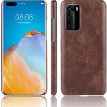 Huawei P40 Pro Lychee Desen Koruyucu Kapak Için Retro Kılıf Anti Retro (Yurt Dışından)