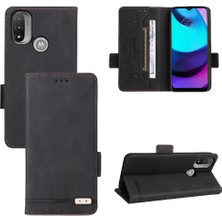 Gx Shop Motorola Motorola E20/E30/E40 Deri Folio Flip Case Koruyucu Kılıf (Yurt Dışından)