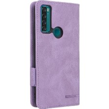 Gx Shop Tcl 20SE Kart Ekleme Deri Için Kılıf Folio Flip Case Tam Koruma (Yurt Dışından)