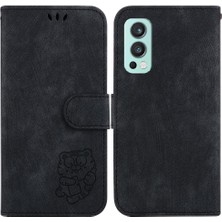 Gx Shop Oneplus Nord 2 5g Flip Folio Kart Cep Kabartmalı Sevimli Kaplan Kılıf (Yurt Dışından)