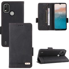 Gx Shop Kart Tutucu Kickstand Deri Folio Flip ile Nokia C21 Plus Için Kılıf (Yurt Dışından)