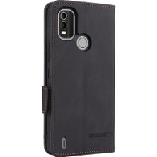 Gx Shop Kart Tutucu Kickstand Deri Folio Flip ile Nokia C21 Plus Için Kılıf (Yurt Dışından)