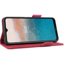 Gx Shop Kart Tutucu Kickstand Deri Folio Flip ile Nokia C21 Plus Için Kılıf (Yurt Dışından)