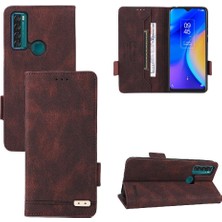 Gx Shop Tcl 20SE Kart Ekleme Deri Için Kılıf Folio Flip Case Tam Koruma (Yurt Dışından)