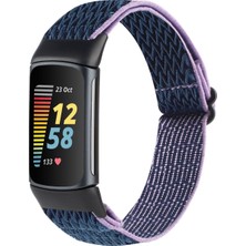 Markacase Fitbit Charge 6 Elastik Naylon Örgü Watch Kordon