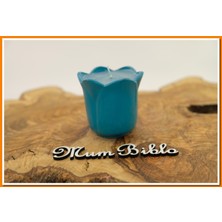 Mum Biblo Lale Mumluk Turkuaz Renk Dekoratif