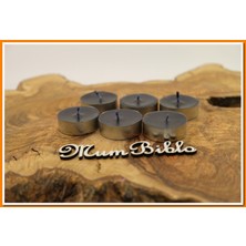 Mum Biblo Tealight Mum Siyah Renk 6 Adet