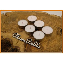 Mum Biblo Tealight Mum Beyaz Renk  6 Adet