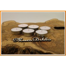 Mum Biblo Tealight Mum Beyaz Renk  6 Adet