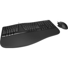 Microsoft Ergonomic Desktop Klavye Mouse Set İngilizce Q Klavye  (RJY-00016)