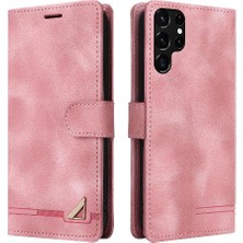 Bdt Shop Samsung Galaxy S22 Ultra Cüzdan Basit Iş Deri Kılıf Için Flip Case (Yurt Dışından)