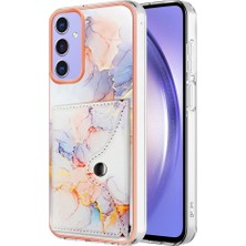 Bdt Shop Samsung Galaxy A15 5g Kart Yuvaları Için Kılıf Mermer Ince Cüzdan Yumuşak Tpu (Yurt Dışından)