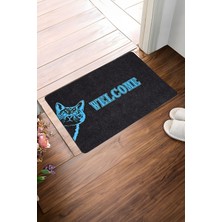 My Floor Kedi Welcome Kauçuk Tabanlı Kapı Önü Paspası