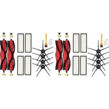 Vuebul 2x Tüm Setler Ana Fırça Yan Fırça Hepa Filtre Paspas Bezi S6 Maxv Elektrikli Süpürge Parçaları Için Yedek (Yurt Dışından)