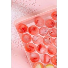 33 Bölmeli Mini Küre Buz Kalıbı, Yuvarlak Buz Topu Dondurucu Buzluk Saklama ve Sunumluk Buz