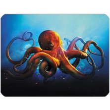 İlyuka 40X30CM Gaming Oyuncu Mousepad Kaymaz Kauçuk Taban Dikişli Kenar Octopus MP224030