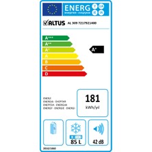 Altus Al 309 Ne E Enerji Sınıfı 95 lt Statik Derin Dondurucu