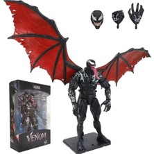 Runjing Venom Carnage Aksiyon Figürü Koleksiyon Anime Model Oyuncak Pvc Eklemler Hareketli Oyuncak Koleksiyonu Modeli Karakter Heykeli Oyuncak Dekorasyon Süsler (Venom D (Kanatlı)) (Yurt Dışından)