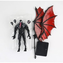 Runjing Venom Carnage Aksiyon Figürü Koleksiyon Anime Model Oyuncak Pvc Eklemler Hareketli Oyuncak Koleksiyonu Modeli Karakter Heykeli Oyuncak Dekorasyon Süsler (Venom D (Kanatlı)) (Yurt Dışından)