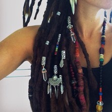 Ledong Shop C A6 Yedi Renkli Kristal Lok Boncukları, Dread Boncukları, Dreadlock Boncukları, Titanyum Kuvars, Kristal Dread Boncuğu, Saç Aksesuarları (Yurt Dışından)