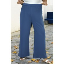 Yagmur Beren Beli Lastikli Ful Likralı Büyük Beden Meryem Kumaş Salaş Pantolon