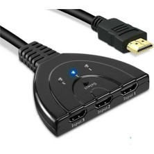 Güncel Çarşı HDMI Toplayıcı Switch 3 In 1 Port 30 cm Kablo, 3 Giriş 1 Çıkış