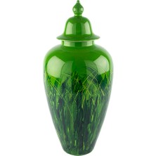 Mikasa Moor Yeşil Yaprak Desenli Porselen Küp 50CM