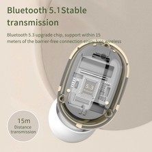 Unband E8S Mini Tws Bluetooth Kulaklık Dijital Ekran Hifi Stereo Kablosuz Dokunmatik Kulak Içi Kulaklık - Beyaz (Yurt Dışından)