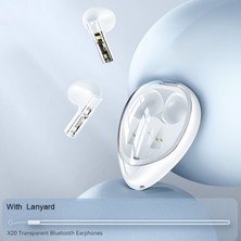 Unband Xundd X20 Şeffaf Tws Bluetooth Kulaklık Kablosuz Stereo Müzik Dokunmatik Kulaklık - Beyaz (Yurt Dışından)