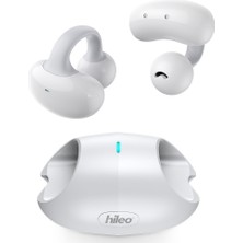 Unband Hıleo HI80 Ows Kulak Klipsi Bluetooth Kulaklık Stereo Ses Enc Gürültü Azaltma Kulaklıkları - Beyaz (Yurt Dışından)