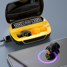 Unband W300 Bluetooth 5.3 Kulak Klipsi Kulaklık Dijital Ekran Güç Bankası Fonksiyonlu Kablosuz Kulaklık - Siyah (Yurt Dışından)