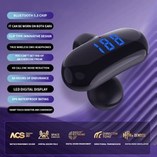 Unband F20 Bluetooth Kulak Klipsi Kulaklık Dijital Ekran Kablosuz Müzik Kulaklığı - Kırmızı (Yurt Dışından)
