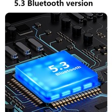 Unband LB83 Bluetooth Kablosuz Kulaklık Stereo Hifi Ses Şeffaf Tasarım Dijital Ekranlı Spor Kulaklık Şarj Kutusu - Siyah (Yurt Dışından)
