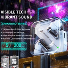 Unband Wekome V51 Vanguard Serisi Şeffaf Kablosuz Bluetooth Kulaklık Kulak Içi Tws Kulaklık - Siyah (Yurt Dışından)