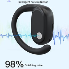 Unband YJ76 Kablosuz Tek Kulaklı Kulaklık Kulak Kancası Bluetooth Kulaklık Gürültü Azaltma Çağrısı - Beyaz (Yurt Dışından)