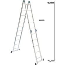 Lavinya Ev Gereçleri Fonksiyonel Çok Amaçlı Akrobat Merdiven 4x5 Merdiven 5.70 Metre