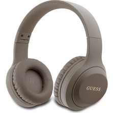 Guess Kulak Üstü Bluetooth Kulaklık Guess Orjinal Lisanslı Katlanabilir Metal Klasik Logolu Kahverengi