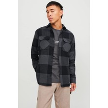 Jack & Jones Erkek  Rahat Kalıplı Ceket - Gri