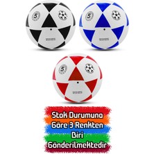 Telvesse Meka Kauçuk Futbol Topu Pompalı Set Yekpare Üretim Soft Karışık Renk 380 Gram No:5