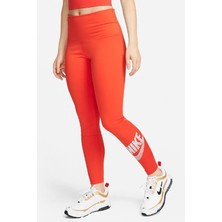 Nike One Training High Rise Leggings Yüksek Belli Toparlayıcı 2cepli Turuncu Tayt