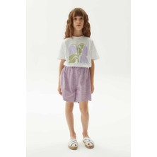 Tyess  Kız Çocuk Lila Şort