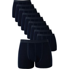 Arma Yıldız Erkek Lacivert Boxer 10'lu Paket Pamuklu Likralı Yumuşak ve Esnek Kumaş