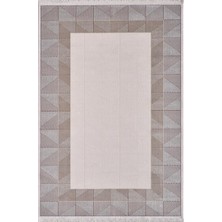 Artemis Halı Mina 09101b Kahve Bej Çerçeve Desen Bambu Halı