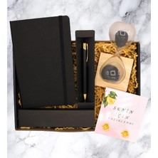 Hediye Biziz Hediye Kutusu - Defter & Kalem & Kum Saati
